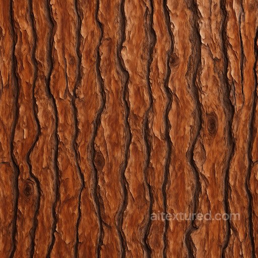 Polished Pine Bark Seamless Texture seamless Bark PBR texture