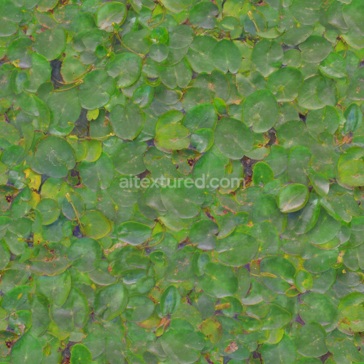Archviz Flower Foliage Lilypads Organic Plant Pond — Seamless PBR Texture