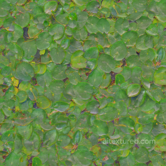Archviz Flower Foliage Lilypads Organic Plant Pond - Seamless PBR Texture Foliage texture preview