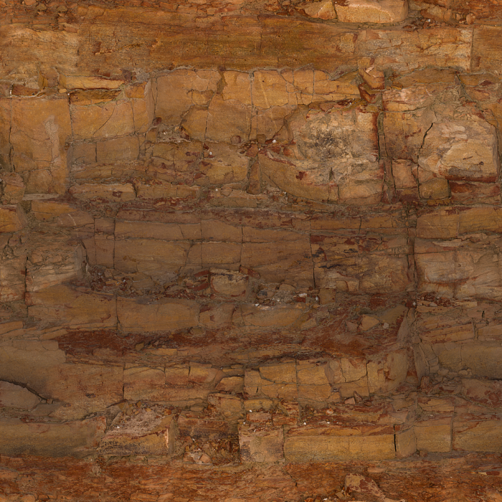Canyon Outdoor Rock - Rugged Eroded Boulder Mountain Terrain Orange seamless PBR texture preview