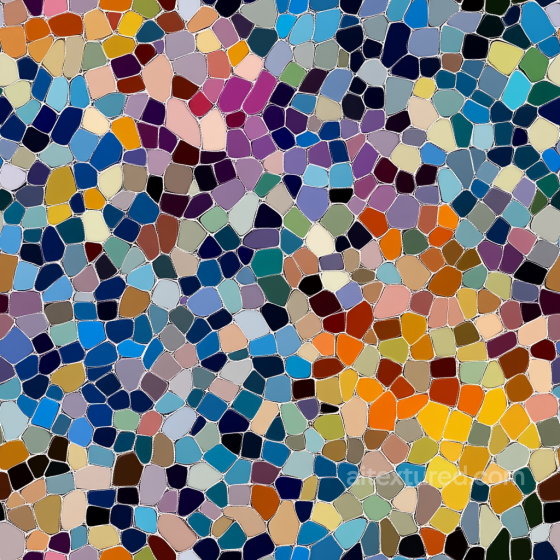 Mosaic PBR Texture of Colorful Irregular Pottery Shards with Glossy Finish Mosaic texture preview