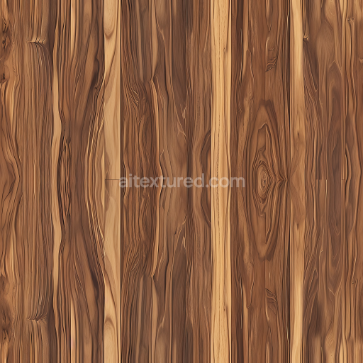 Seamless 3D Rustic Hickory Wood Floor PBR Texture with Knots and Grain Detail