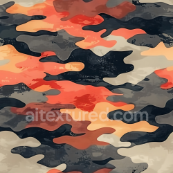seamless Seamless 3D Tactical Orange and Gray Camouflage PBR Texture with Organic Large Patches texture 8k free download PBR