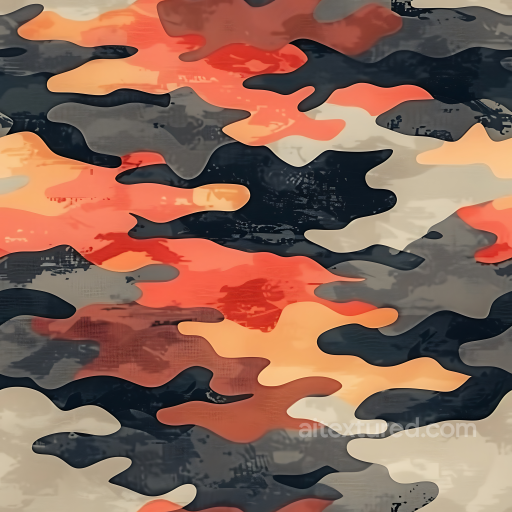 Tactical Orange and Gray Camouflage PBR Texture with Organic Large Patches seamless Color Camouflage PBR texture
