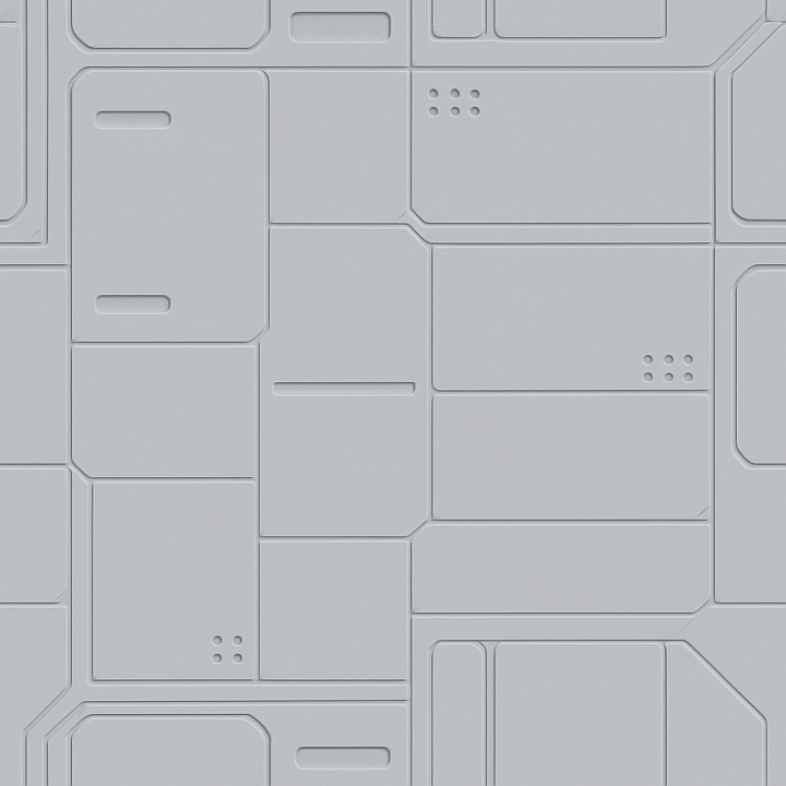 Clean Futuristic Panel seamless PBR texture preview