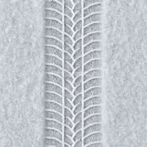 Seamless 3d texture pbr 8k snow track icy tire print snow tire print compact trail tire pattern detail