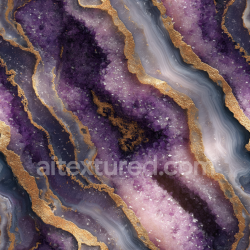 seamless Seamless 3D Amethyst Geode Stone PBR Texture Featuring Purple Crystals and Gold Veins texture 8k free download PBR
