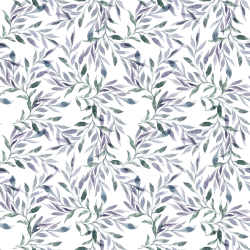seamless Seamless 3D PBR Texture of Soft Watercolor Floral Leaves in Pale Green and Lavender texture 8k free download PBR
