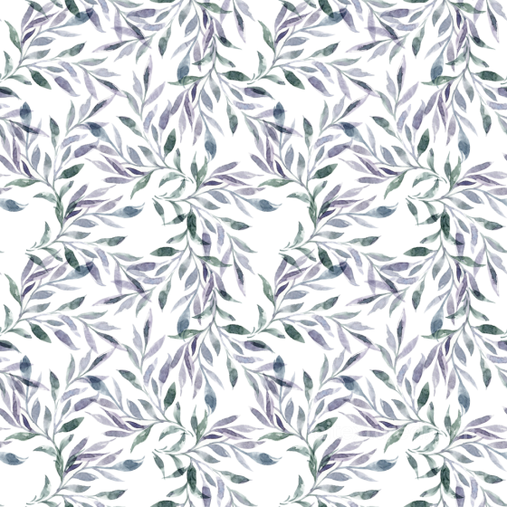 Wild Flower Texture of Soft Watercolor Floral Leaves in Pale Green and Lavender Wild Flower texture preview