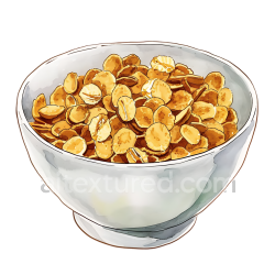 seamless Breakfast Bowl of Barley Flakes Cereal Illustration in Soft Watercolor texture 8k free download PBR