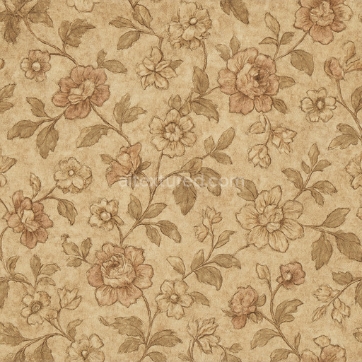 Worn Floral Pattern Texture Seamless 1024X1024