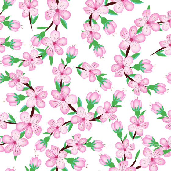 Watercolor Cherry Blossom Floral Pattern Texture Watercolor Cherry texture preview