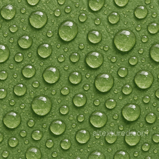 Droplet Surface Detail On Leaf seamless Drops on the surface PBR texture