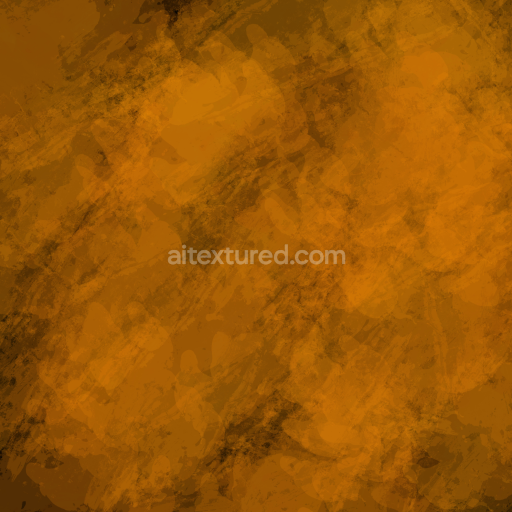 Seamless 3D PBR Watercolor Texture in Warm Orange and Brown Brush Strokes