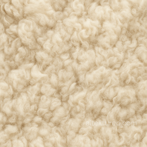 Raw Fleece Wool Batt Thick Wool Dense Wool Fibers seamless Wool PBR texture