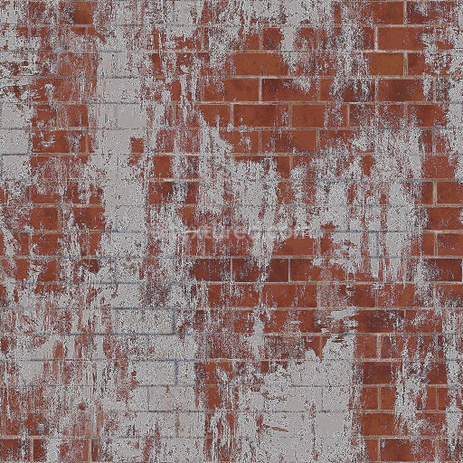 Red Brick Wall Partially Plastered | Free PBR