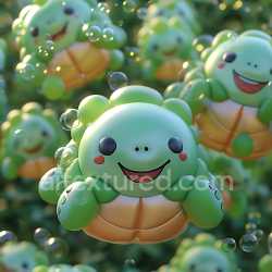 seamless Seamless 3D Inflated PBR Texture Featuring Glossy Green Vinyl Toy Pattern texture 8k free download PBR