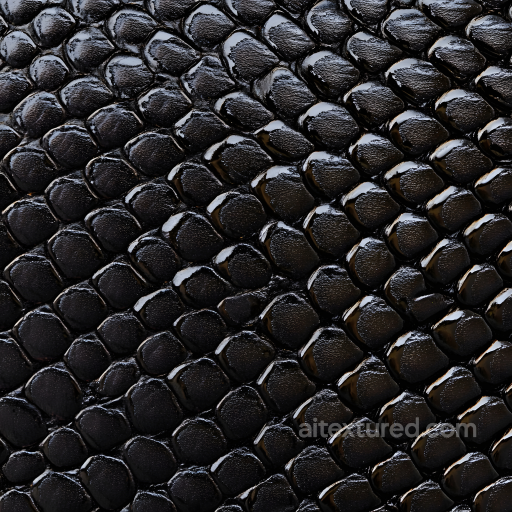 Glossy Dark Reptile-Scale Skin Seamless Texture with High Detail seamless Skin PBR texture