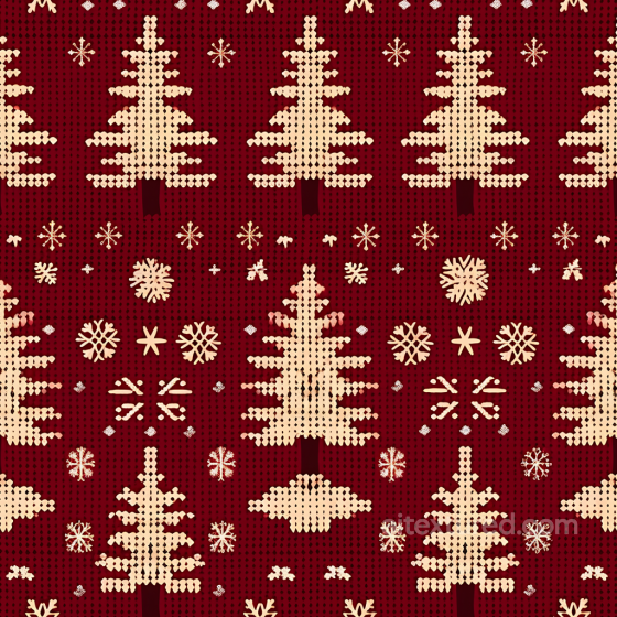 Christmas Knit Fabric Texture with Red and Beige Tree Pattern All Christmas Digital paper texture preview