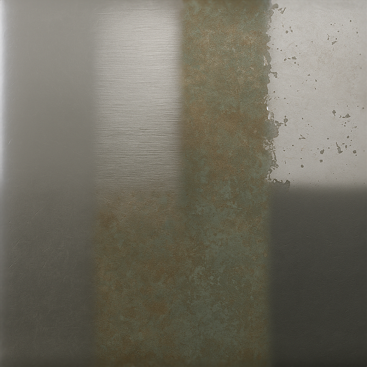 Glossy Shiny Metallic Brushed Steel Surface seamless PBR texture preview