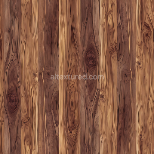 Seamless 3D Rustic Wood Planks PBR Texture with Rich Knotted Grain