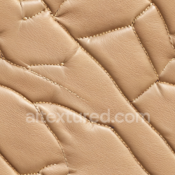 seamless Seamless 3D Beige Quilted Leather PBR Texture with Detailed Stitching and Natural Grain texture 8k free download PBR