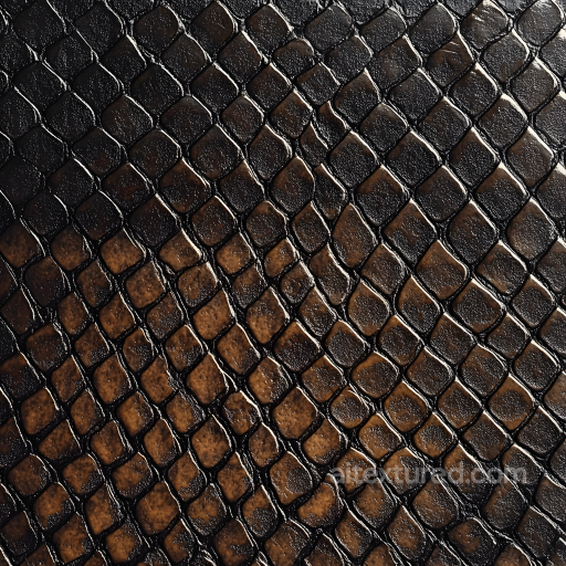 Reptile Skin Texture Featuring Glossy Brown Organic Scales seamless Skin PBR texture