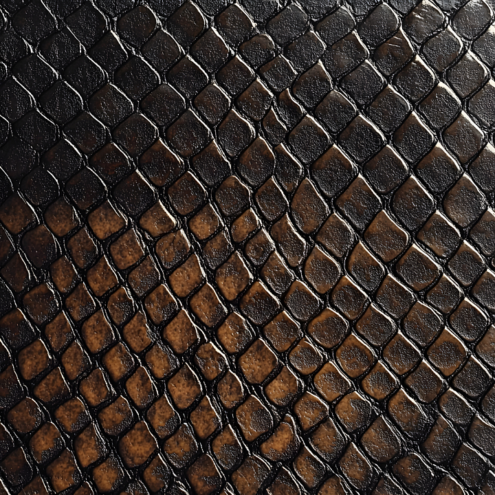 Reptile Skin Featuring Glossy Brown Organic Scales seamless PBR texture preview