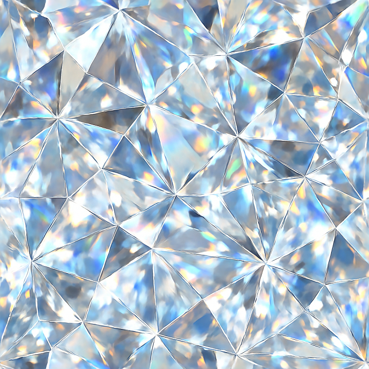 Zirconia Faceted Gem With Color Zoning And Adamantine Luster Effects seamless PBR texture preview