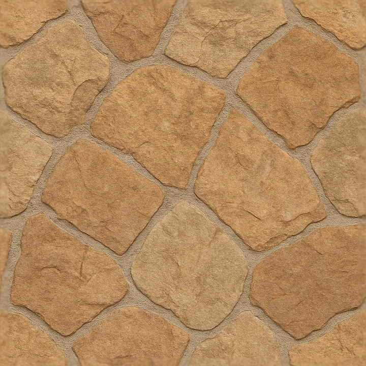 Rough Stone Mosaic With Abstract Fragments And Earth Tones seamless PBR texture preview