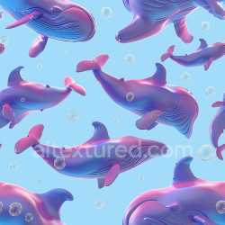 seamless Seamless 3D Inflated Whale Toy PBR Texture with Glossy Blue-Purple Finish texture 8k free download PBR