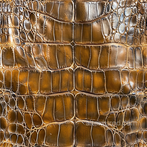 Glossy Brown Crocodile Leather Skin Seamless Texture with Large Scales seamless Leather PBR texture