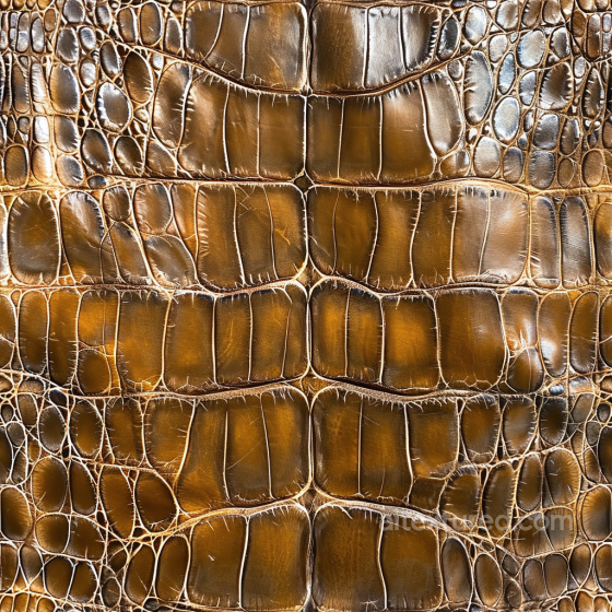 Glossy Brown Crocodile Leather Skin Seamless Texture with Large Scales Leather texture preview