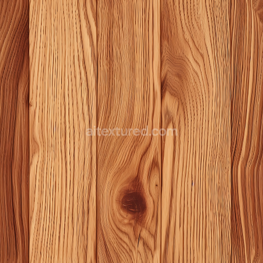 Seamless 3D Pine Wood Planks PBR Texture with Natural Grain and Knots