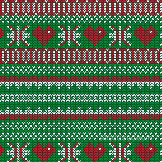 Christmas Knit Fabric Texture Featuring Red Hearts And Snowflakes All Christmas Digital paper texture preview
