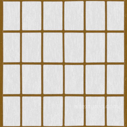 Japanese Shoji Screen, Door or Divider with Paper Windows | Free PBR seamless Paper PBR texture