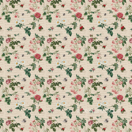 Vintage Wild Flower Floral Fabric Pattern Seamless Texture seamless Wild Flower  PBR texture
