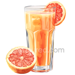 seamless Bright Grapefruit Juice Breakfast Glass Illustration with Citrus Slices texture 8k free download PBR