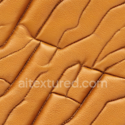 seamless Seamless 3D Quilted Light Brown Leather PBR Texture with Detailed Grain and Raised Panels texture 8k free download PBR