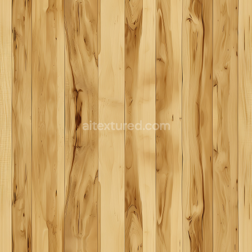 Seamless 3D PBR Light Natural Wood Planks Texture with Knots and Grain