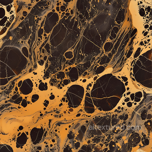 Chocolate Brown and Gold Marble PBR Texture with Fluid Vein Patterns seamless Marble PBR texture