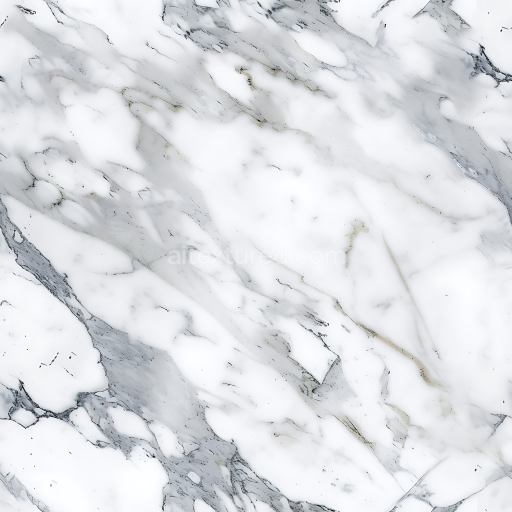 Seamless 3D Carrara White Marble PBR Texture with Subtle Gray Veins