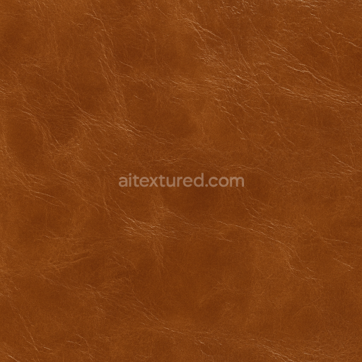 Seamless 3D Texture PBR 8K Glazed Sepia Leather with Tight Grain Finish