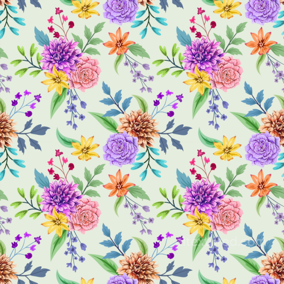 Floral Pattern Texture Featuring Colorful Detailed Flowers Floral texture preview