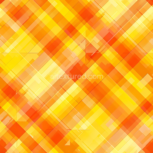 Preview — Seamless 3D PBR Texture of Bright Yellow and Orange Plaid Pattern
