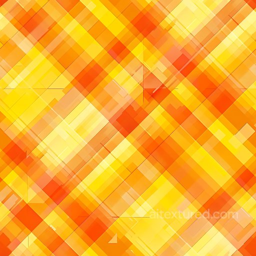 Seamless 3D PBR Texture of Bright Yellow and Orange Plaid Pattern texture preview