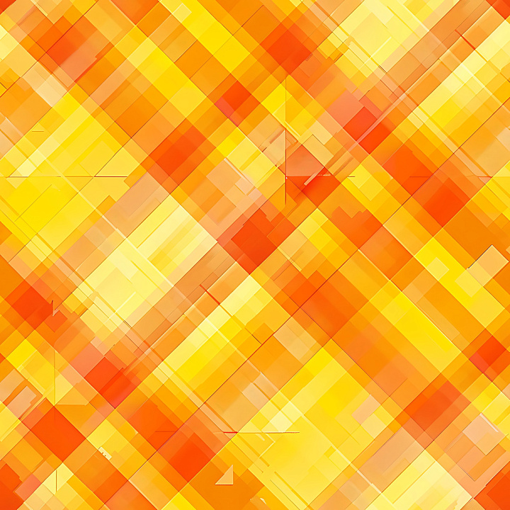 Bright Yellow and Orange Plaid Pattern seamless PBR texture preview
