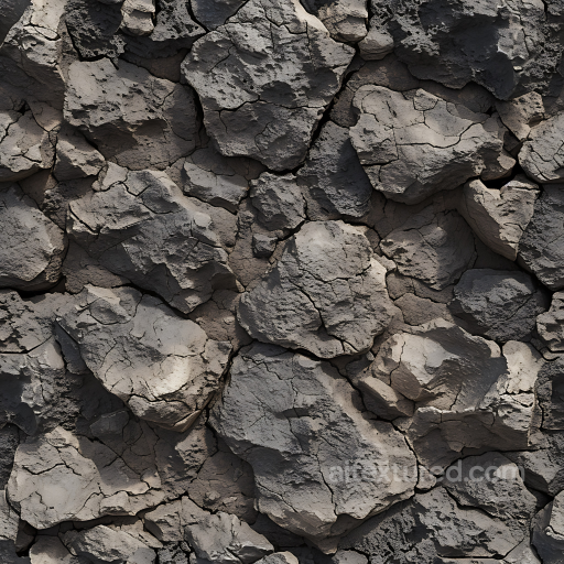 Cracked Dry Stone Ground PBR Texture with Rough Surface seamless Stone PBR texture