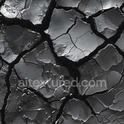 seamless Seamless 3D cracked and broken metal PBR texture with jagged fractures and dark tones texture 8k free download PBR