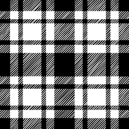 Seamless 3D PBR Texture Featuring Black and White Diagonal Striped Plaid Pattern texture preview